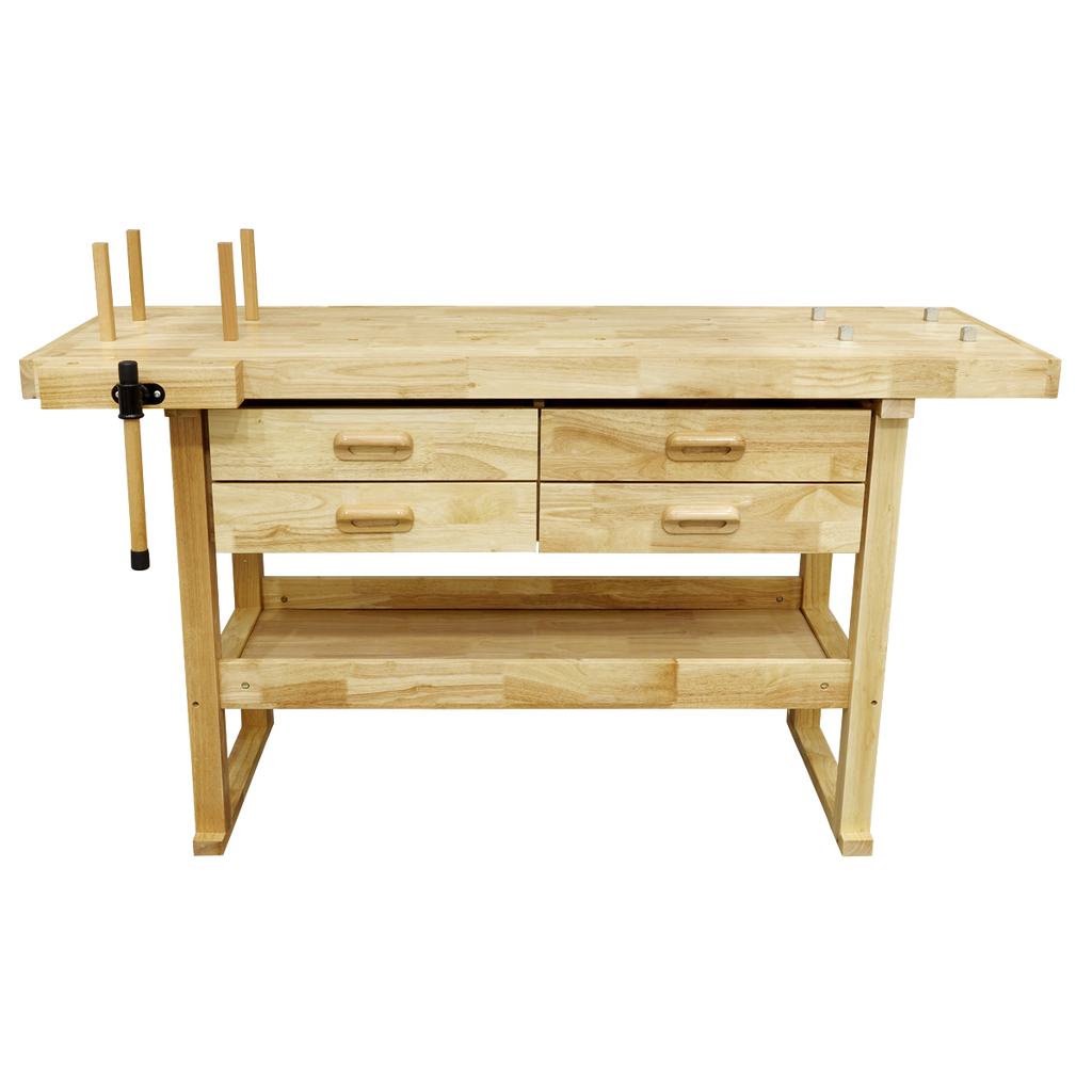 Woodworking Bench with 4 Drawers
