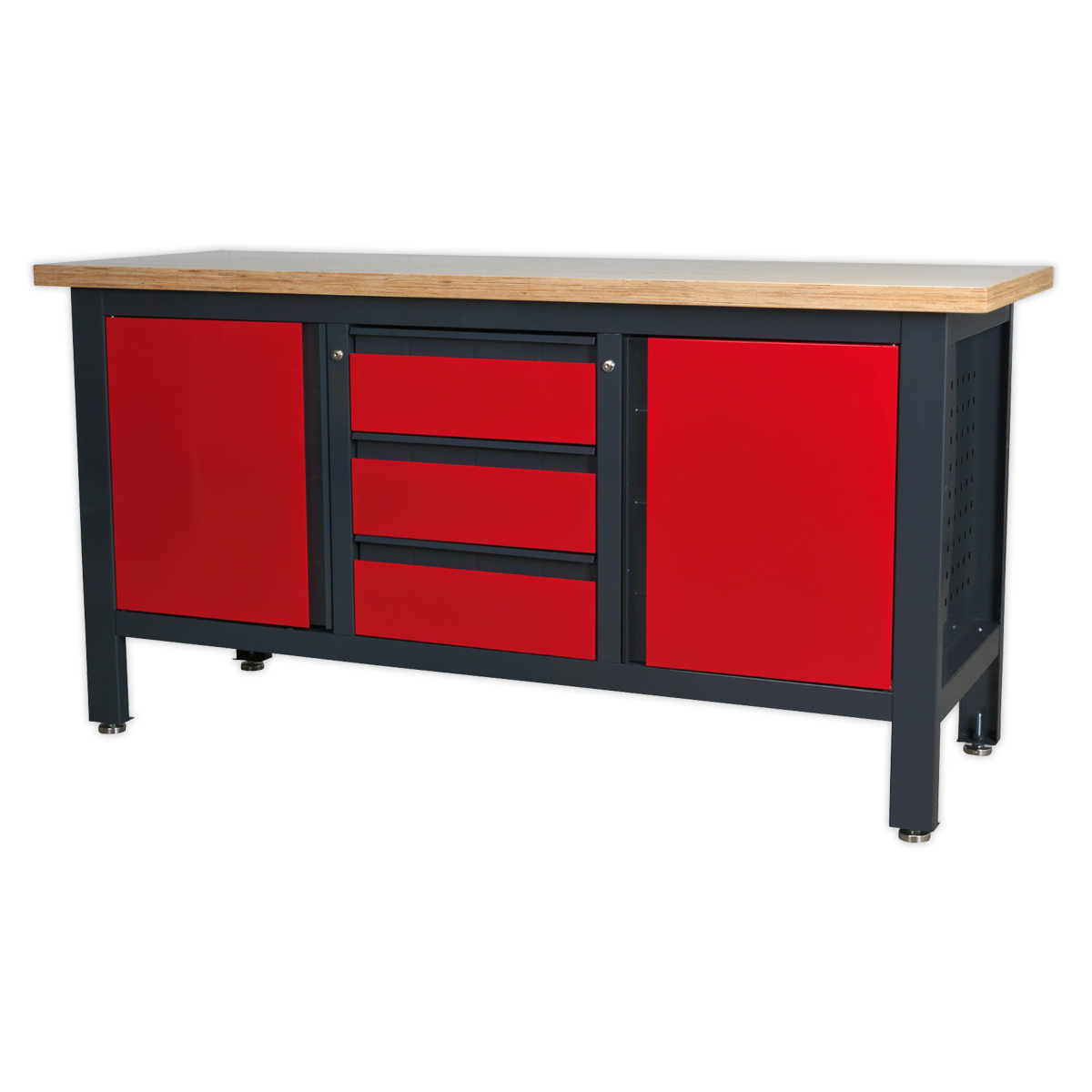 Workbench with 3 Drawers & 2 Cupboards