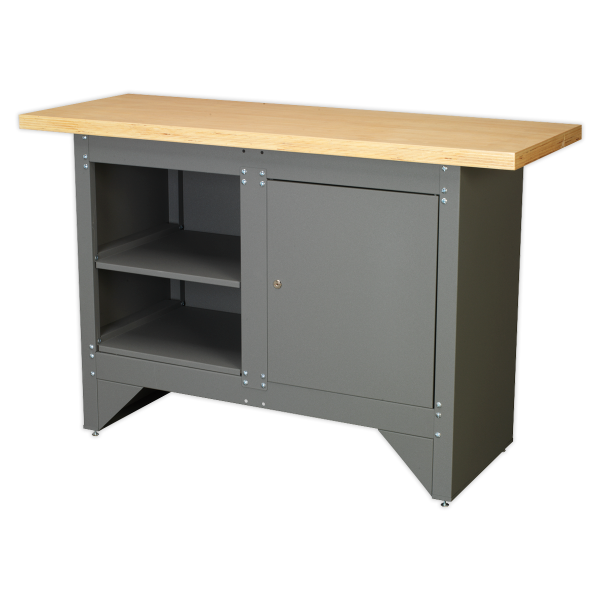 Heavy-Duty Workbench with Cupboard