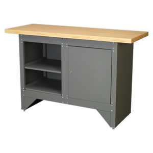 Heavy-Duty Workbench with Cupboard