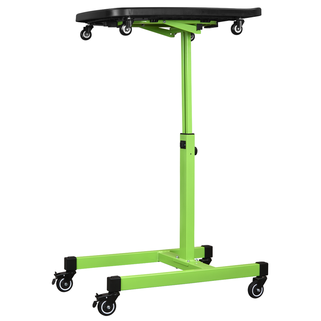 Adjustable-Height Mobile Workstation with Removable Top Tray