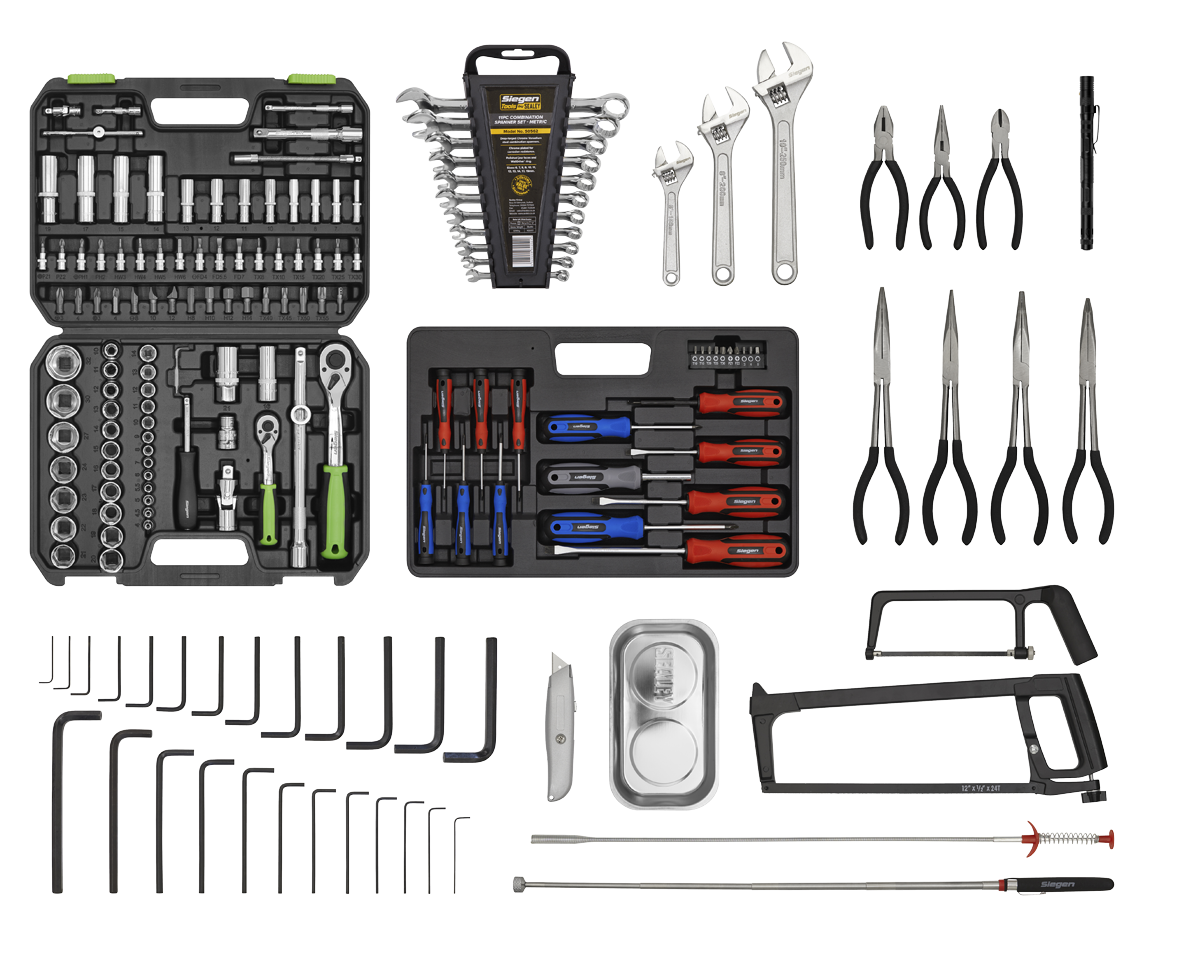 Sealey AP2200BBCOMBO American Pro Topchest & Rollcab Combination with 170 Piece Tool Kit, 6 Drawer