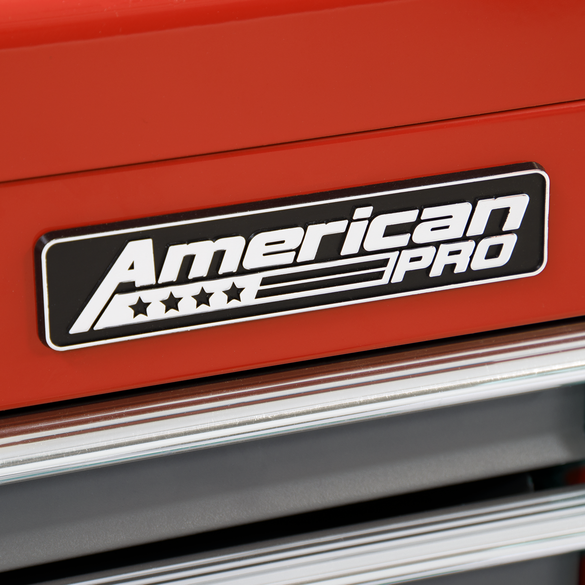 American PRO® Topchest, Mid-Box Tool Chest & Rollcab Stack 9 Drawer - Red