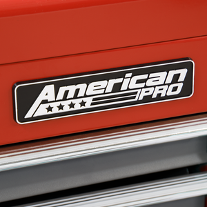 American PRO® Topchest, Mid-Box Tool Chest & Rollcab Stack 9 Drawer - Red