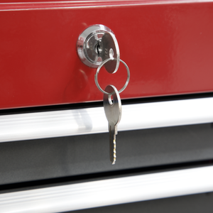 American PRO® Topchest, Mid-Box Tool Chest & Rollcab Stack 9 Drawer - Red