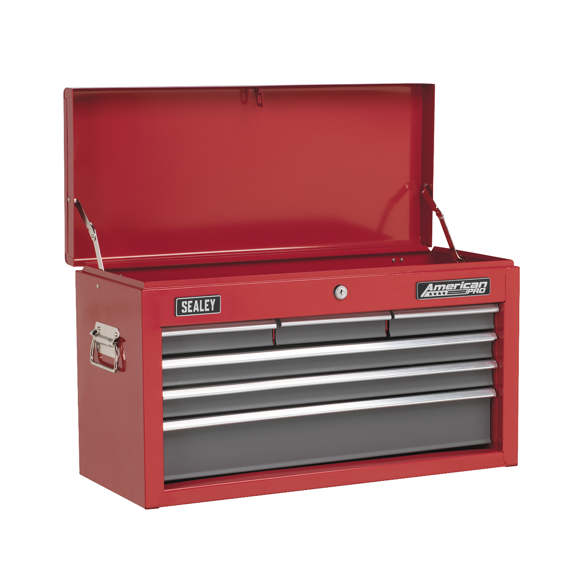 American PRO® Topchest with Tool Kit, 6 Drawer, Red/Grey (AP2201BBCOMBO)