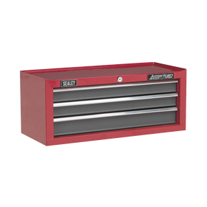 American PRO® Topchest, Mid-Box Tool Chest & Rollcab Stack 9 Drawer - Red