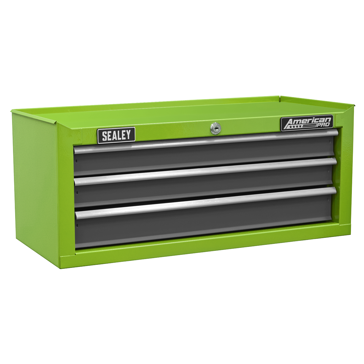 American PRO® Mid-Box Tool Chest 3 Drawer - Green/Grey