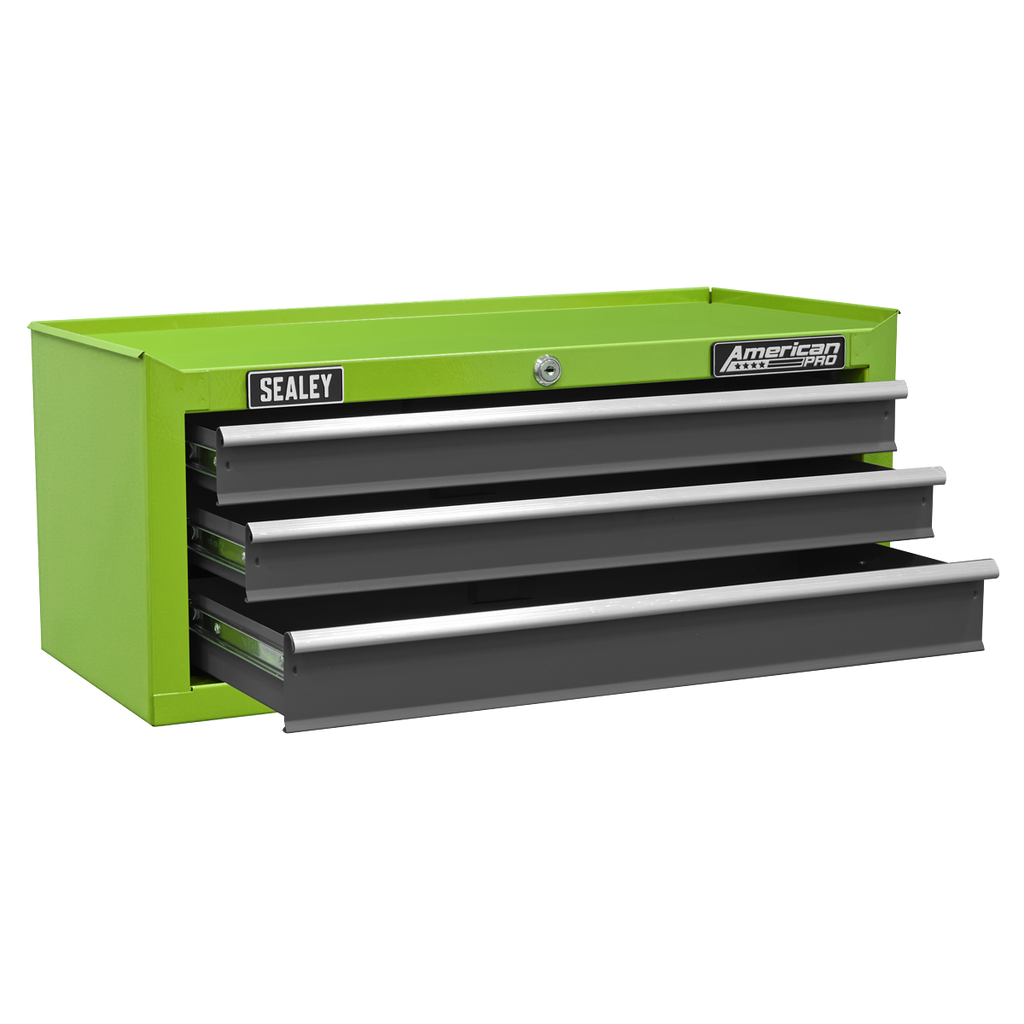 American PRO® Mid-Box Tool Chest, 3 Drawer, Green/Grey (AP22309BBHV)