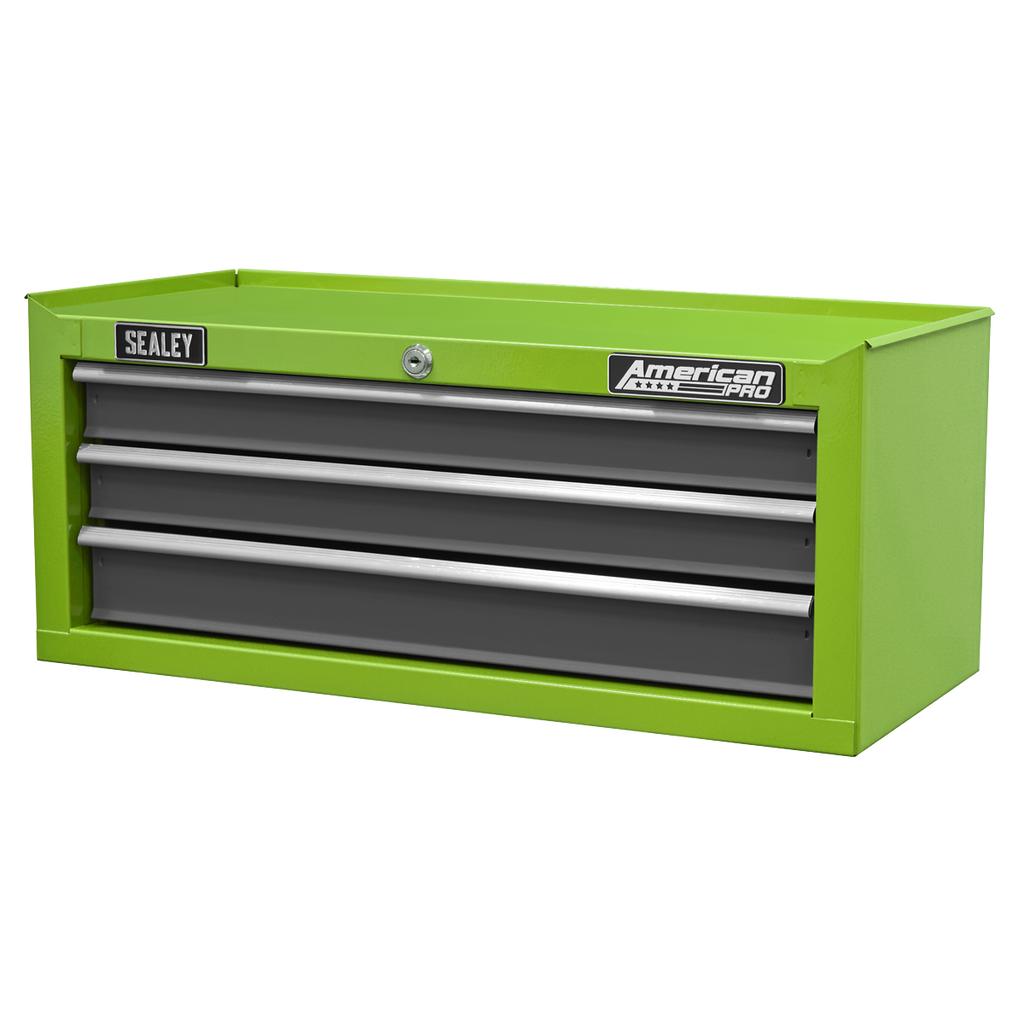 American PRO® Mid-Box Tool Chest, 3 Drawer, Green/Grey (AP22309BBHV)