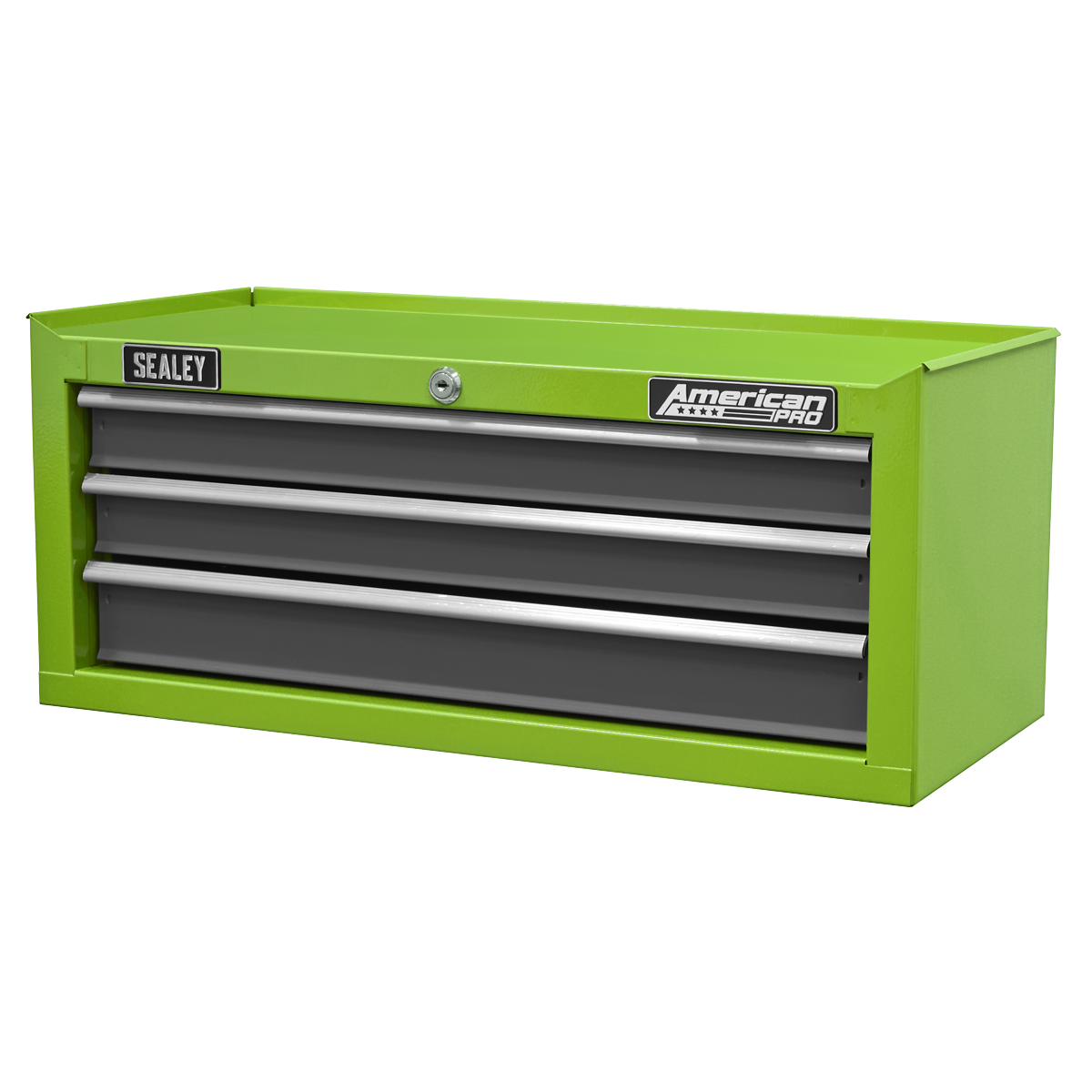 American PRO® Mid-Box Tool Chest 3 Drawer - Green/Grey