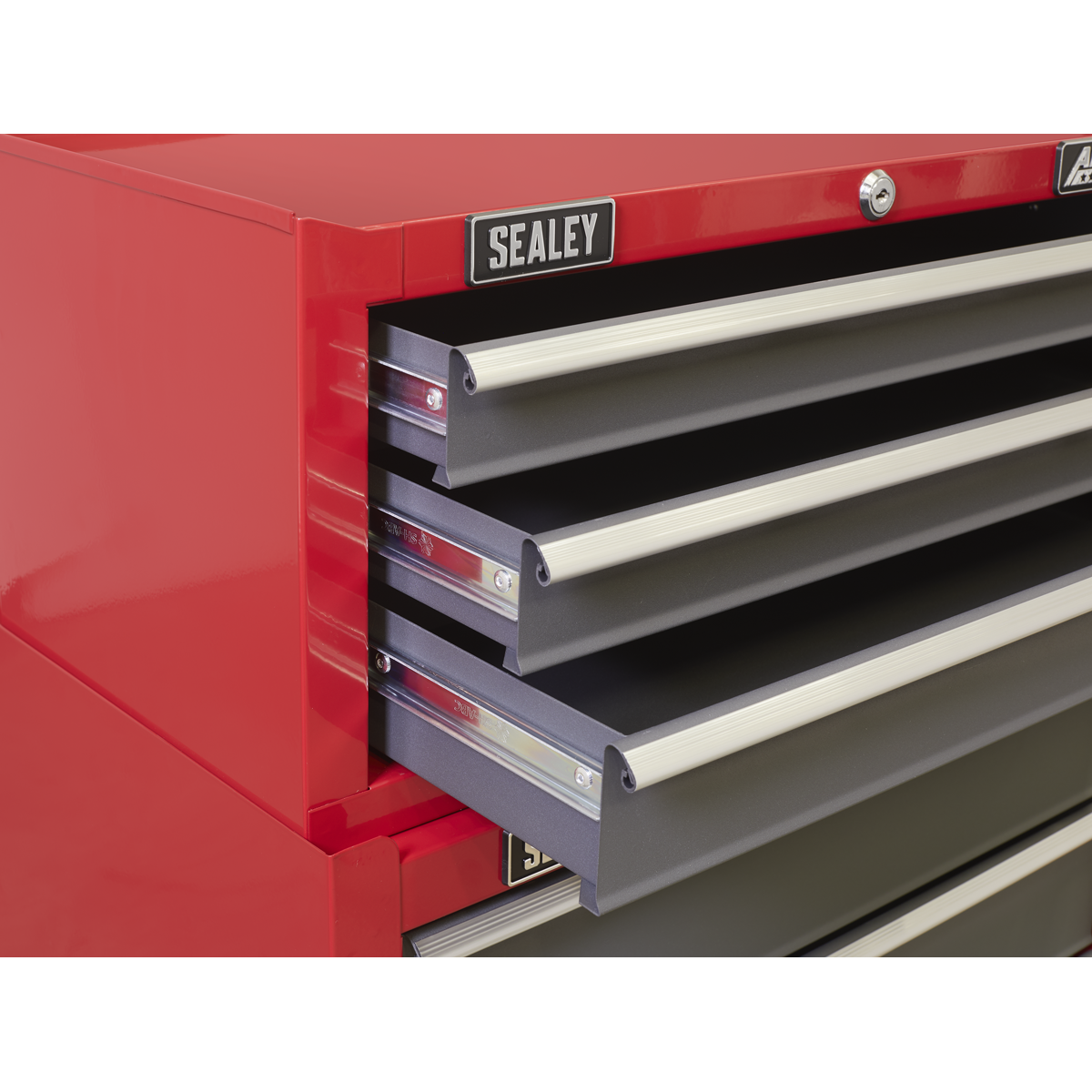 American PRO® Mid-Box Tool Chest, 3 Drawer, Red/Grey (AP22309BB)