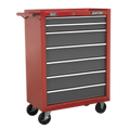 American PRO® Rollcab 7 Drawer - Red/Grey
