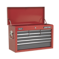 American PRO® Topchest 9 Drawer - Red/Grey