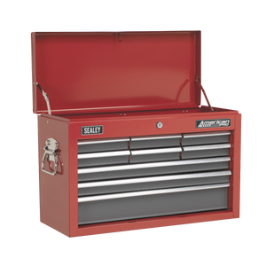 American PRO® Topchest 9 Drawer with 205pc Tool Kit - Red/Grey