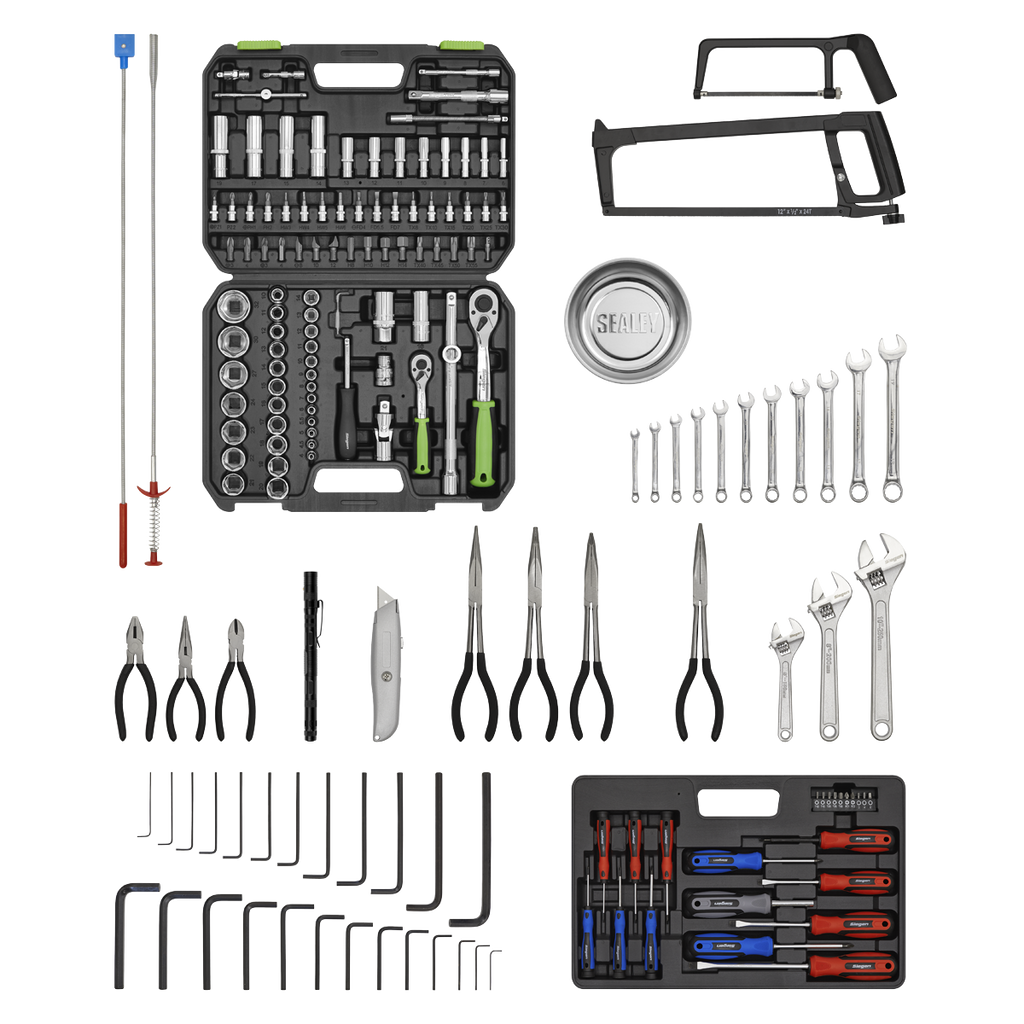 American PRO® Topchest & Rollcab Combination 6 Drawer with 170pc Tool Kit - Blue/Black