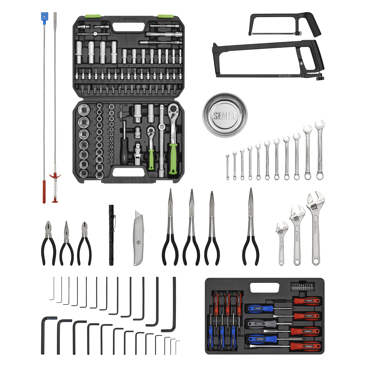 American PRO® Topchest & Rollcab Combination 6 Drawer with 170pc Tool Kit - Blue/Black