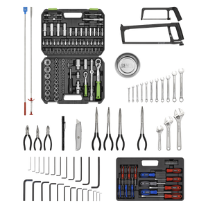 American PRO® Topchest & Rollcab Combination 6 Drawer with 170pc Tool Kit - Blue/Black