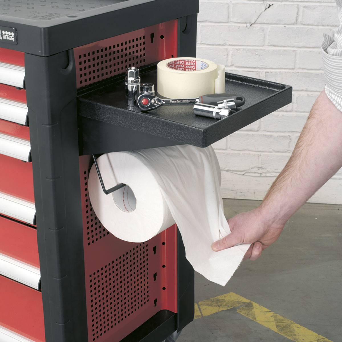 Premier™ Side Shelf & Roll Holder for AP24 Series Tool Chests (AP24ACC2)