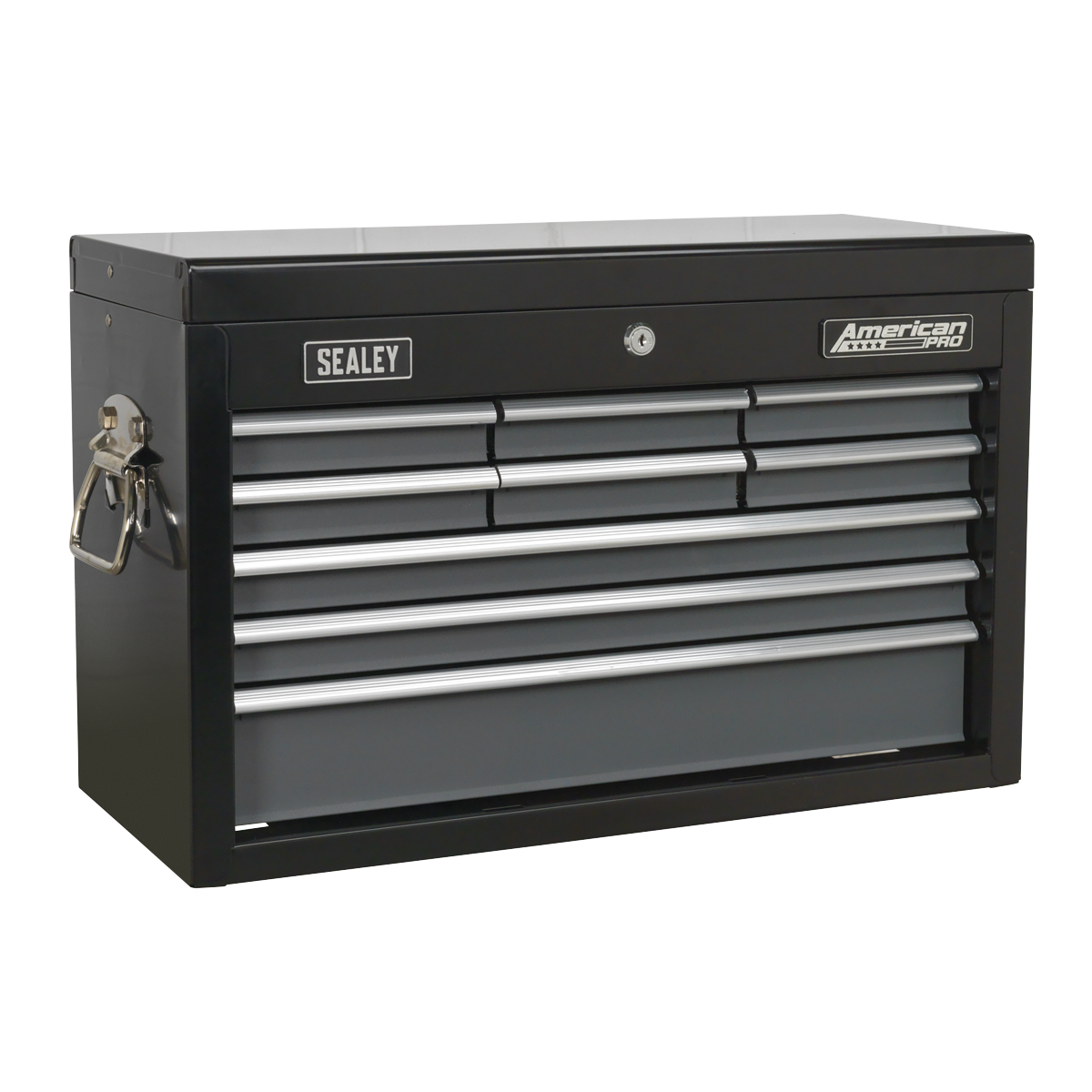 American PRO® Topchest, 9 Drawer, Black/Grey (AP2509B)