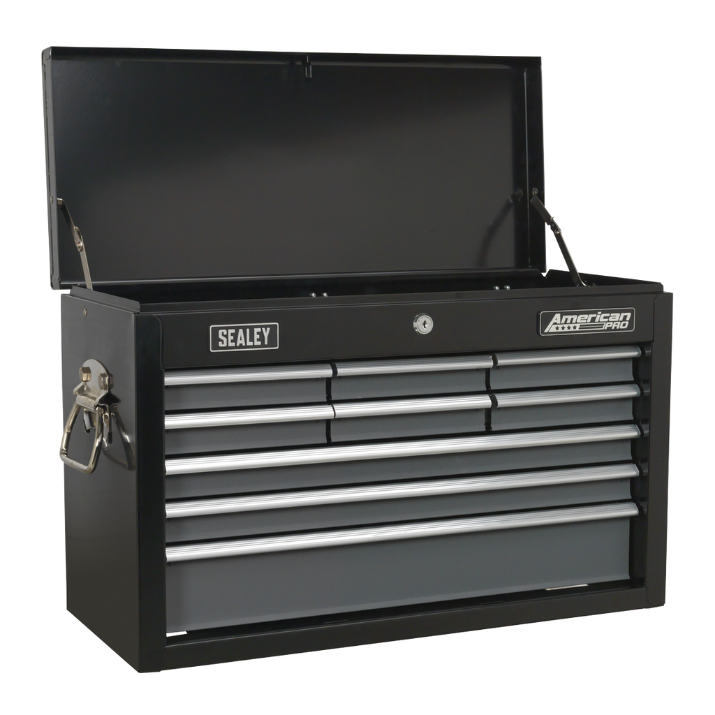 American PRO® Topchest, 9 Drawer, Black/Grey (AP2509B) (Factory Refurbished B)