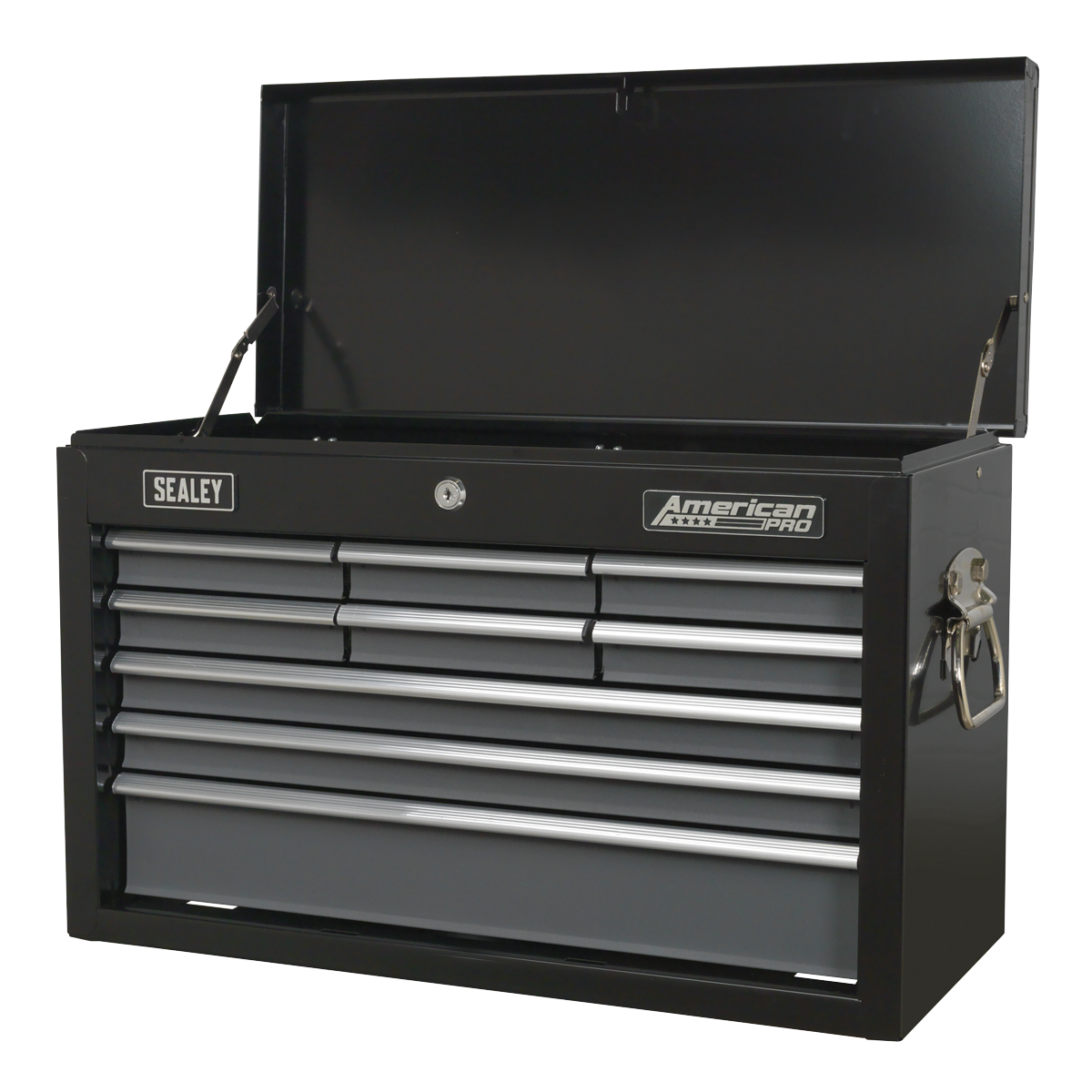 American PRO® Topchest, 9 Drawer, Black/Grey (AP2509B)