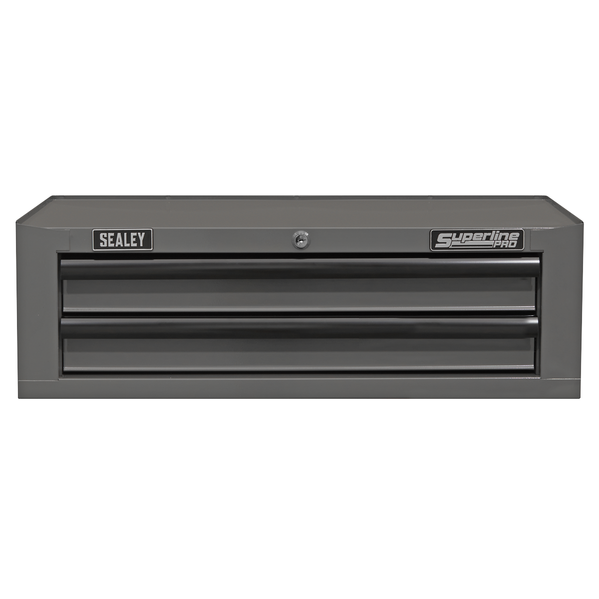 Superline PRO® Heavy-Duty Mid-Box Tool Chest, 2 Drawer, Grey/Black (AP26029TG)