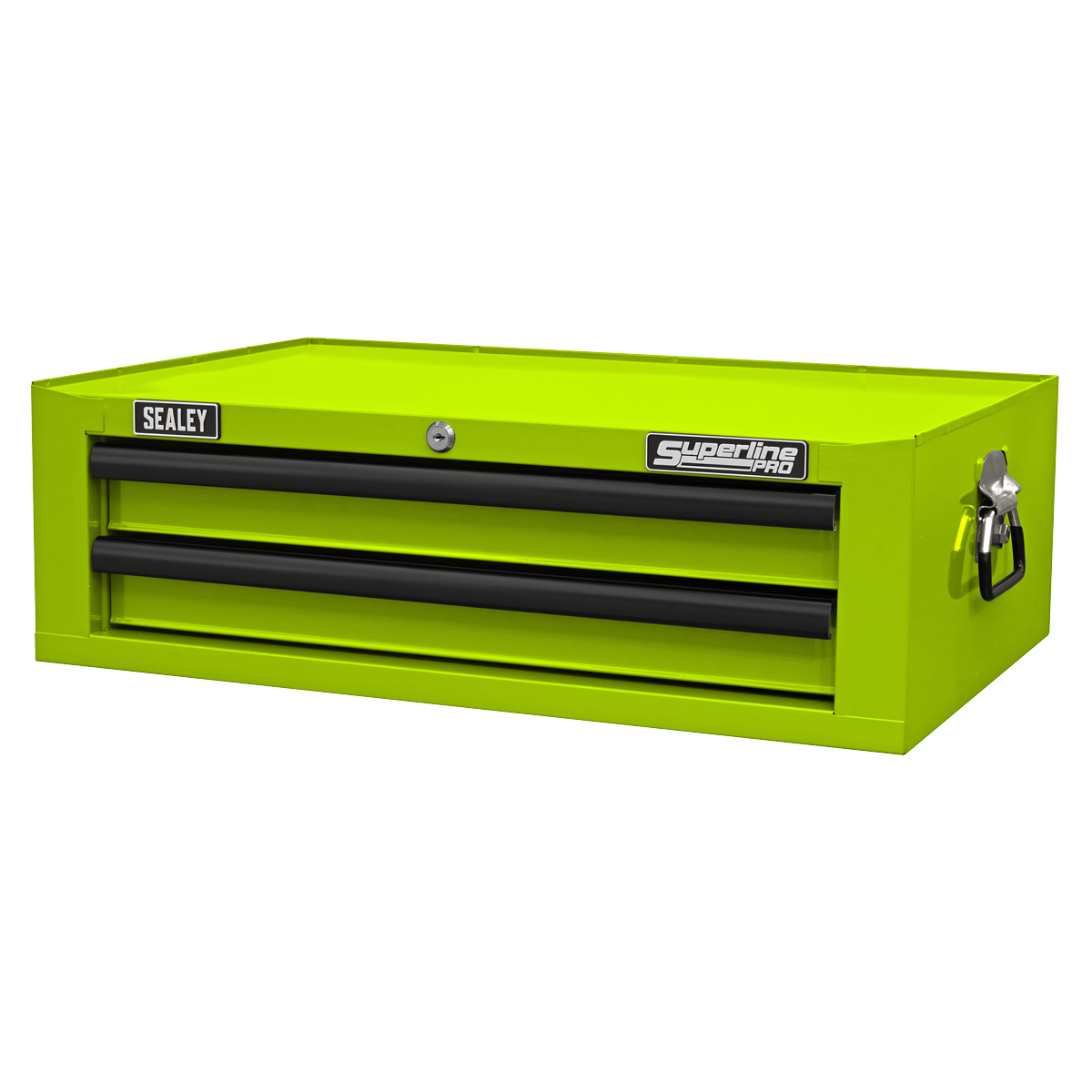 Superline PRO® Heavy-Duty Mid-Box Tool Chest, 2 Drawer, Green/Black (AP26029THV)