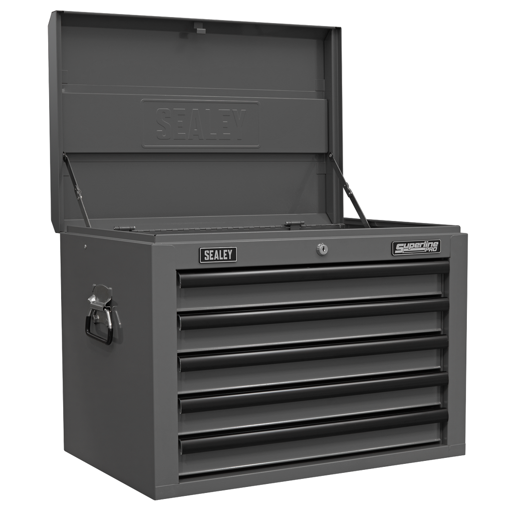 Superline PRO® Topchest 5 Drawer - Grey/Black