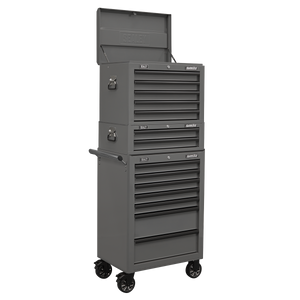 Superline PRO® Topchest 5 Drawer - Grey/Black