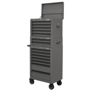 Superline PRO® Topchest 5 Drawer - Grey/Black