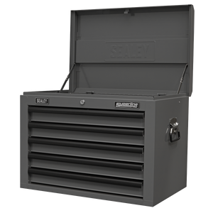 Superline PRO® Topchest 5 Drawer - Grey/Black