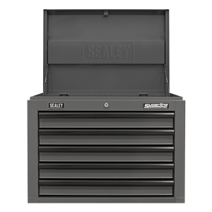 Superline PRO® Topchest 5 Drawer - Grey/Black