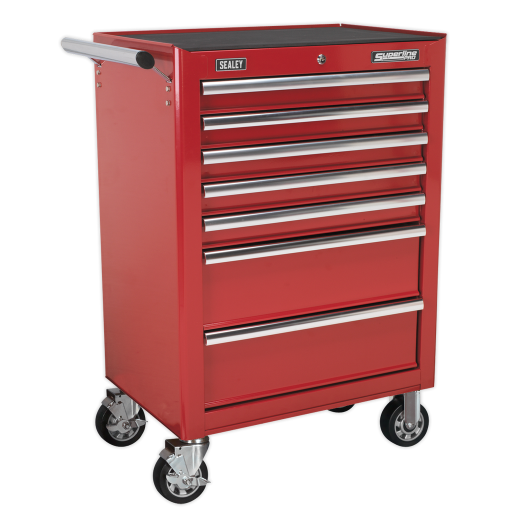 Superline PRO® Rollcab 7 Drawer - Red