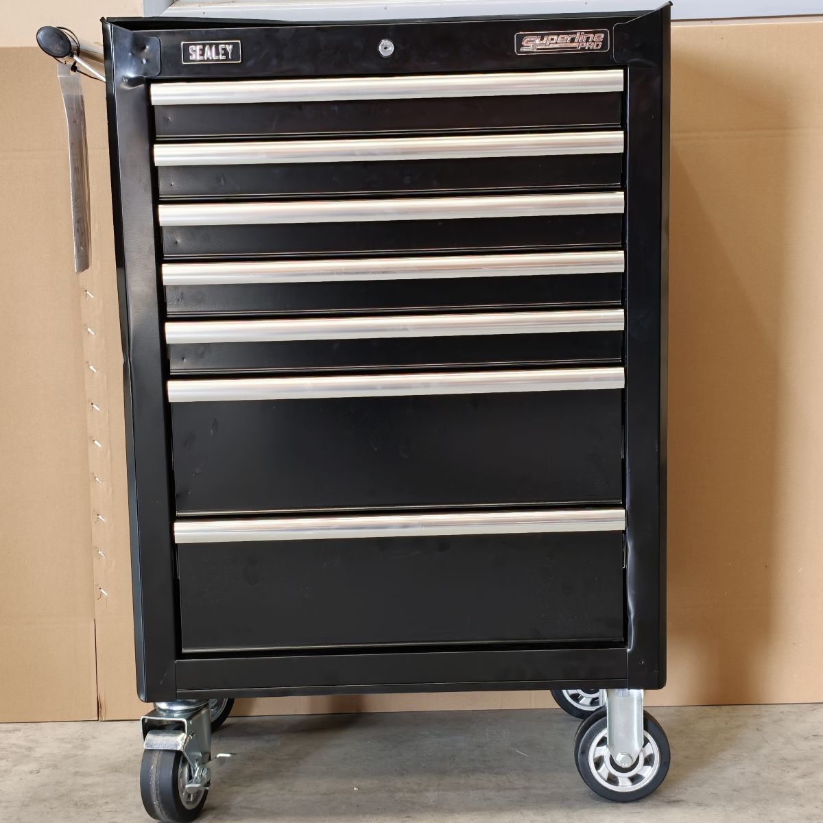 Superline PRO® Heavy-Duty Rollcab, 7 Drawer, Black (AP26479TB) (Factory Refurbished B)