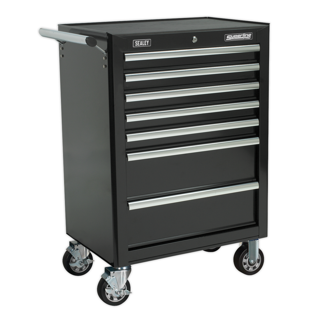 Superline PRO® Rollcab 7 Drawer - Black