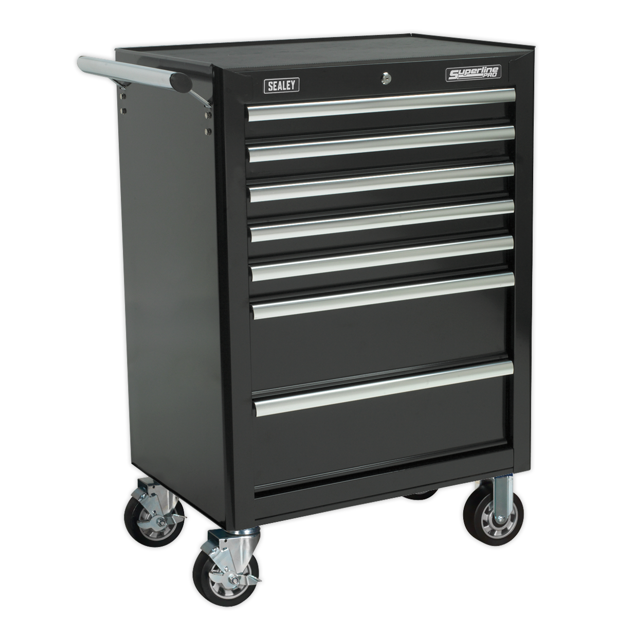 Superline PRO® Rollcab 7 Drawer - Black