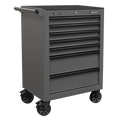Superline PRO® Rollcab 7 Drawer - Grey/Black