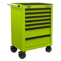 Superline PRO® Rollcab 7 Drawer - Green/Black