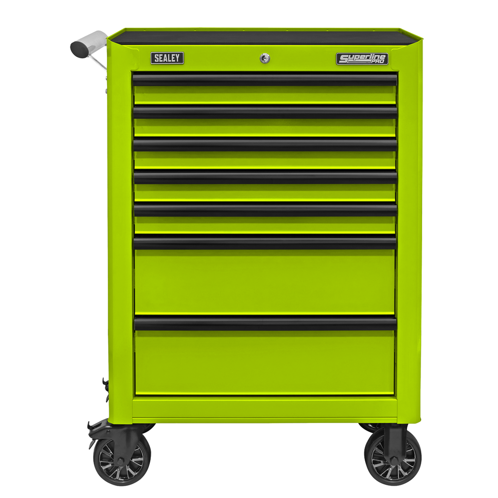 Superline PRO® Rollcab 7 Drawer - Green/Black