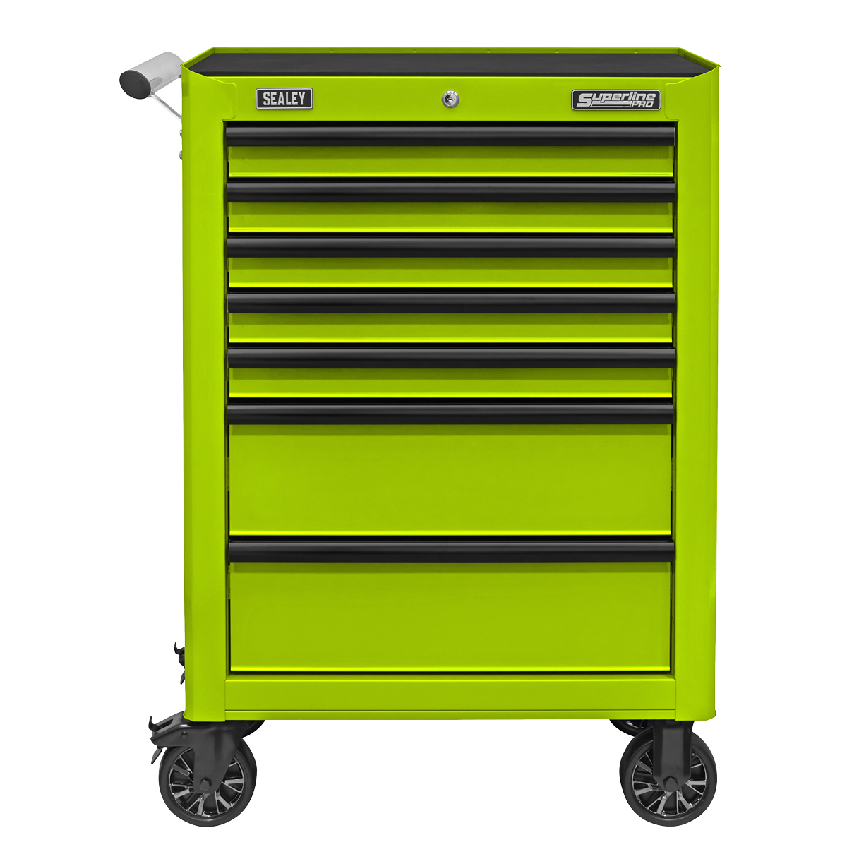 Superline PRO® Rollcab 7 Drawer - Green/Black