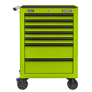 Superline PRO® Rollcab 7 Drawer - Green/Black