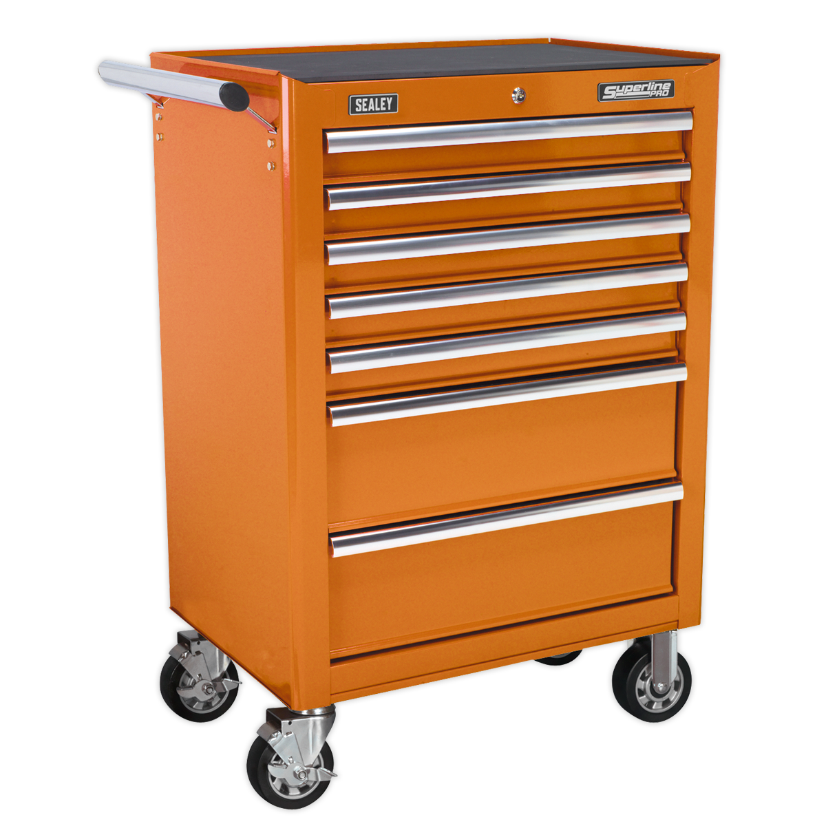 Superline PRO® Rollcab 7 Drawer - Orange