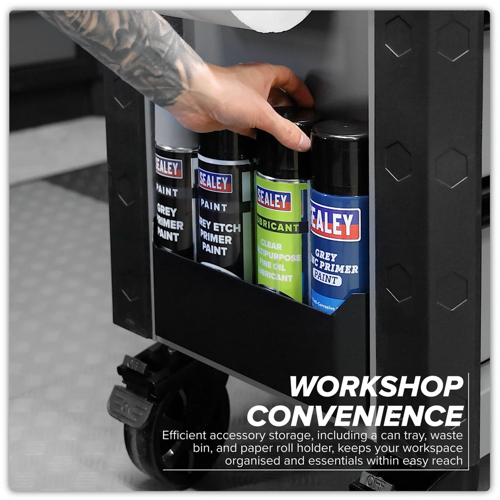 Superline PRO® Mobile Heavy-Duty Tool Trolley, 6 Drawer, Grey (AP266G)