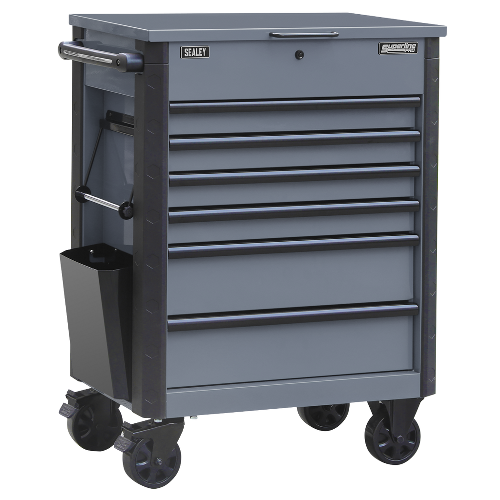 Superline PRO® Mobile Heavy-Duty Tool Trolley, 6 Drawer, Grey (AP266G)