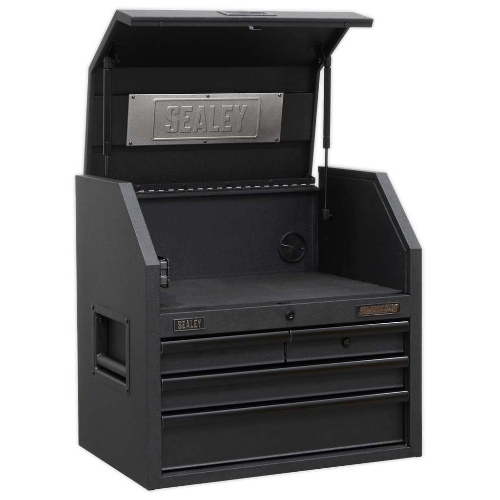 Superline PRO® Black Edition Topchest with 4 Soft Close Drawers & Power Strip 660mm