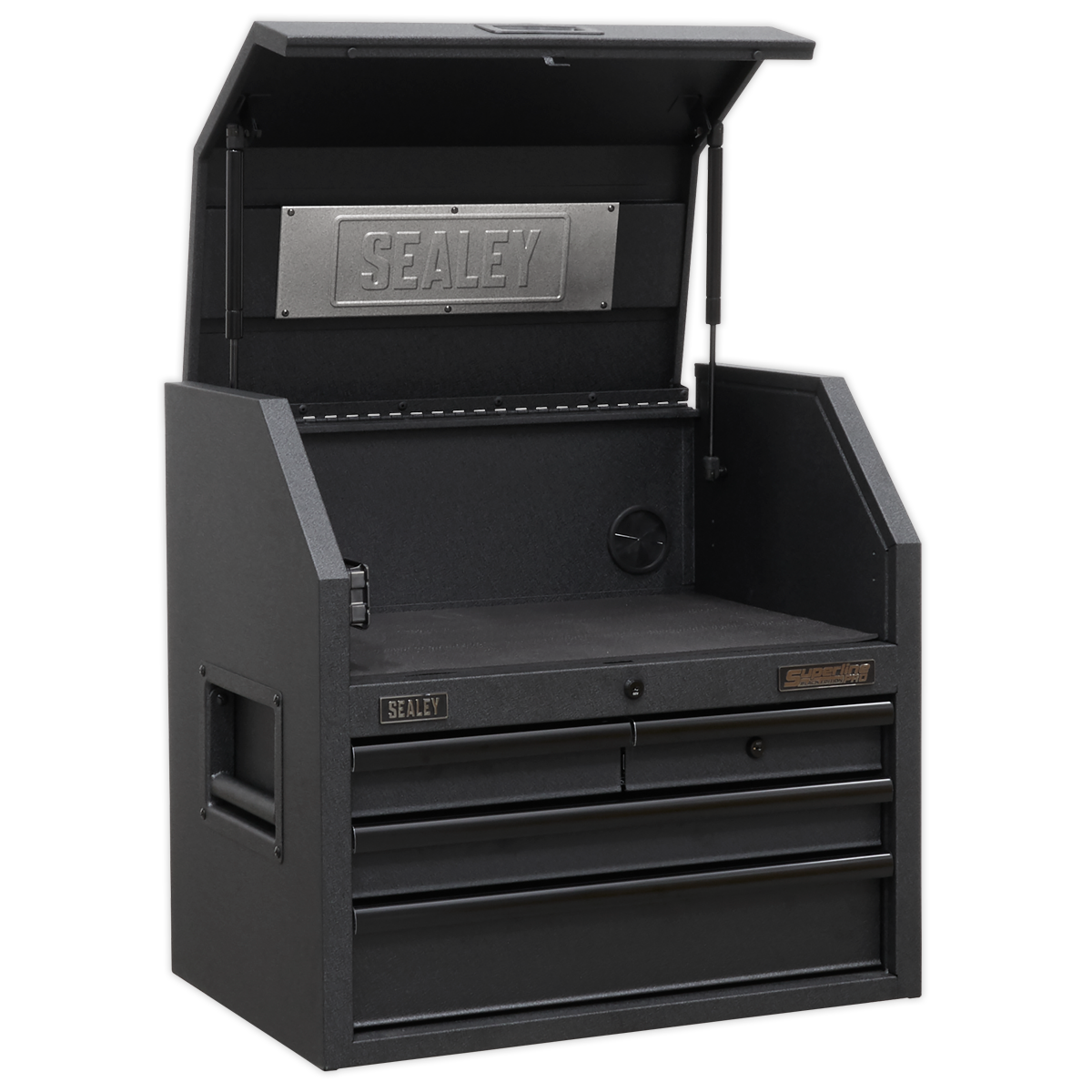 Superline PRO® Black Edition Topchest with 4 Soft Close Drawers & Power Strip 660mm