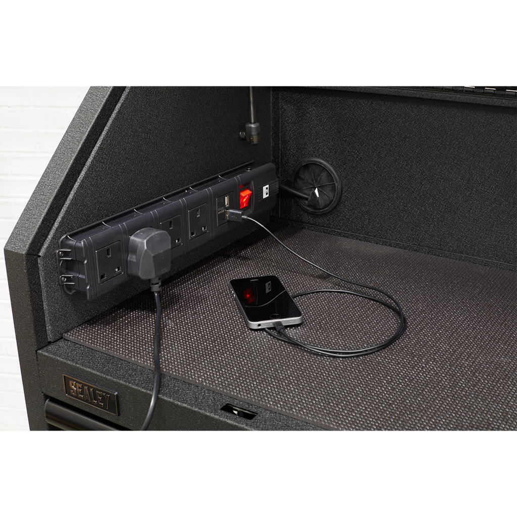 Superline PRO® Black Edition Topchest with 4 Soft Close Drawers & Power Strip 660mm