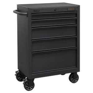 Superline PRO® Black Edition Rollcab with 5 Soft Close Drawers 680mm