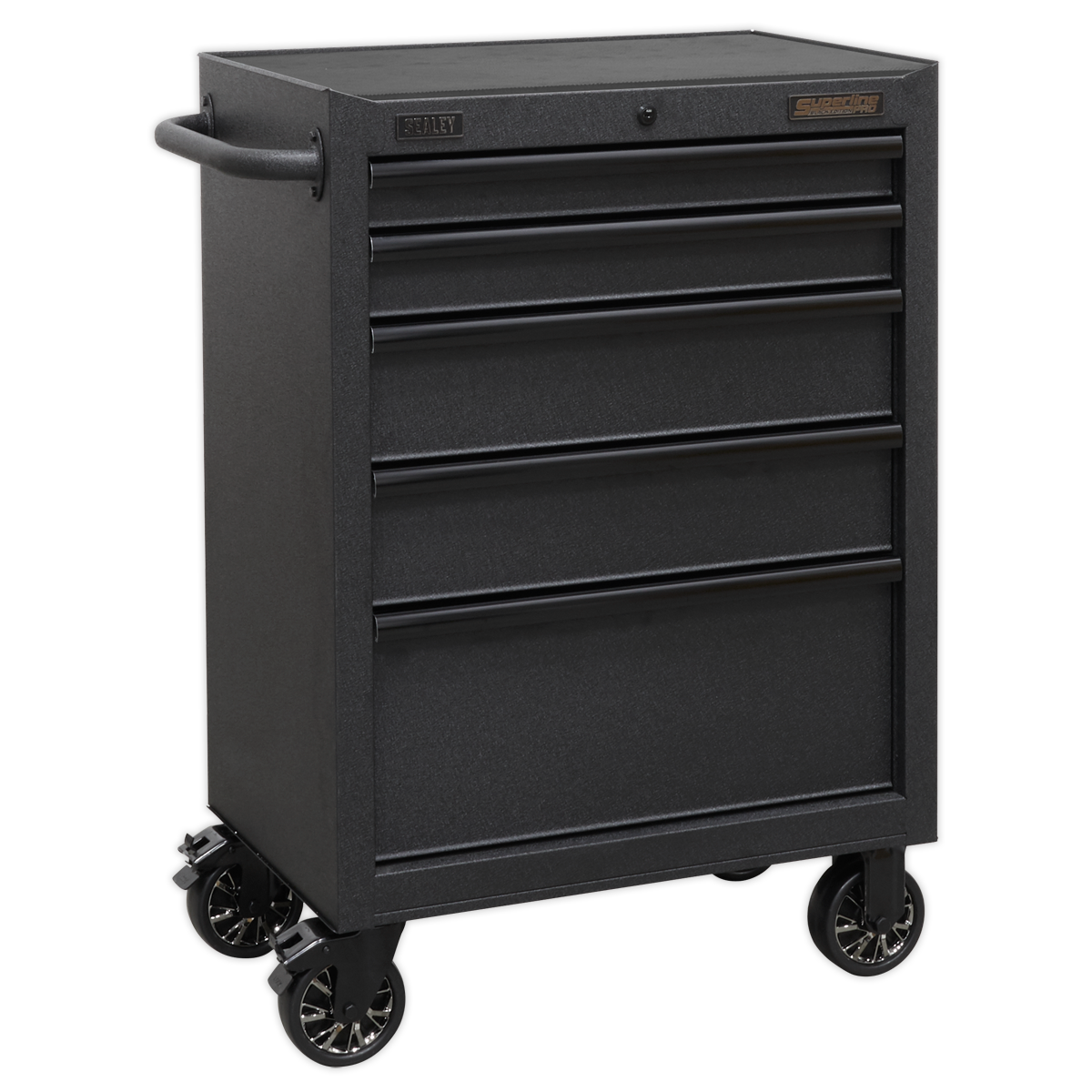 Superline PRO® Black Edition Rollcab with 5 Soft Close Drawers 680mm